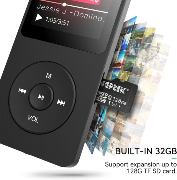 AGPTEK A02 MP3 Player with Bluetooth 5.3 - Image 4