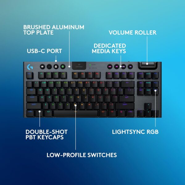 Logitech G915 X Lightspeed TKL Low-Profile Wireless Gaming Keyboard - Image 6