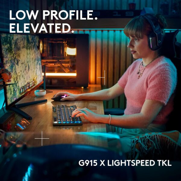 Logitech G915 X Lightspeed TKL Low-Profile Wireless Gaming Keyboard - Image 8