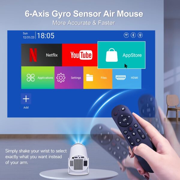 HY300PRO Mini Projector with WiFi and Bluetooth - Image 3