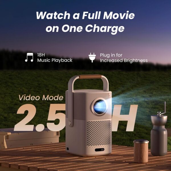 Yaber T2 Outdoor Projector with WiFi 6 and Bluetooth - Image 3