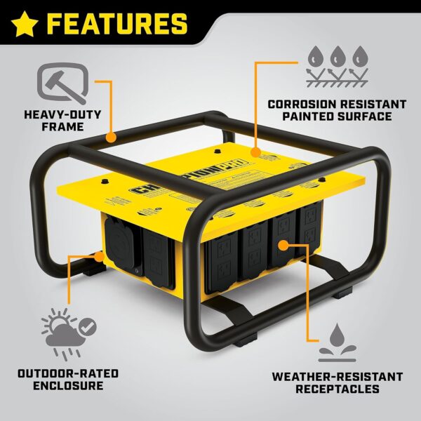 Champion Power Equipment Pro Grade OSHA Compliant Power Distribution Box - Image 3